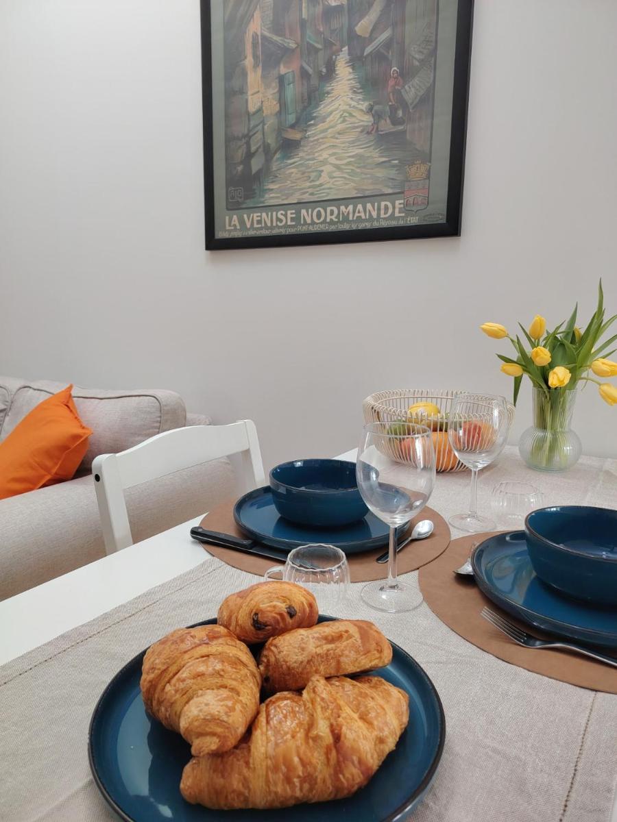 Appartement rénové centre Pont-Audemer-calme, Wi-Fi, proche Honfleur