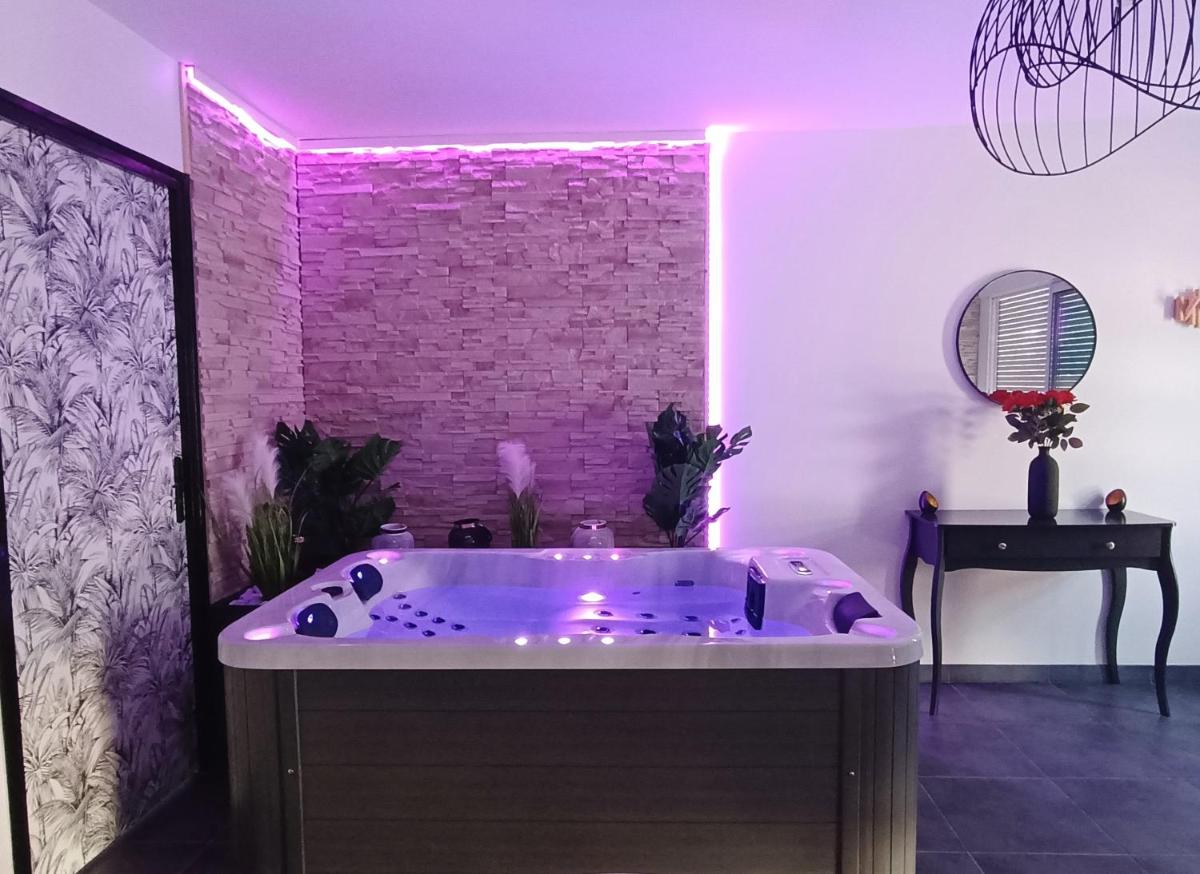 Évasion romantique avec jacuzzi intérieur