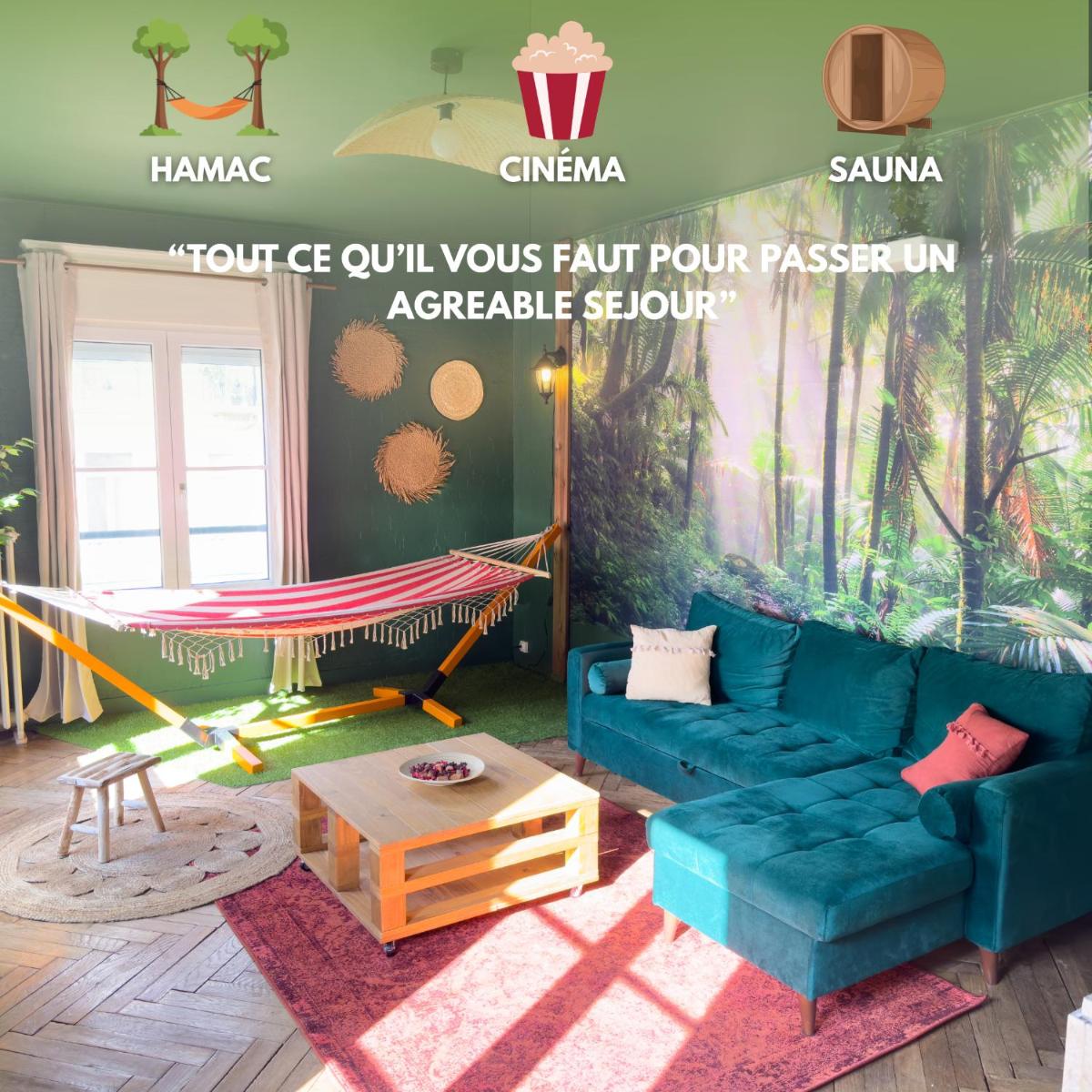 Jungle Urbain- Sauna - Ciné - Hamac - Hyper centre