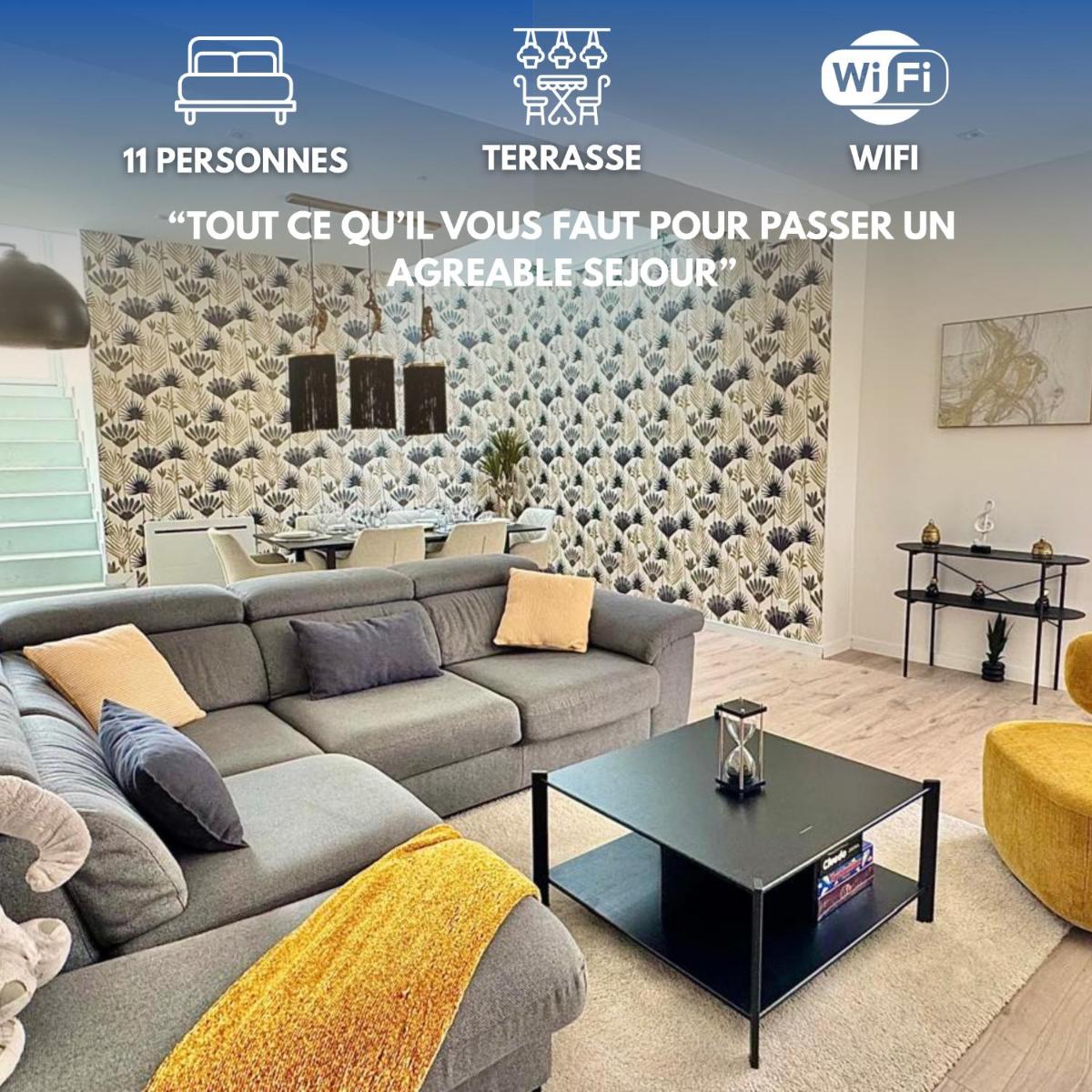 Maison design 11 pers -Terrasse -Netflix -Confort