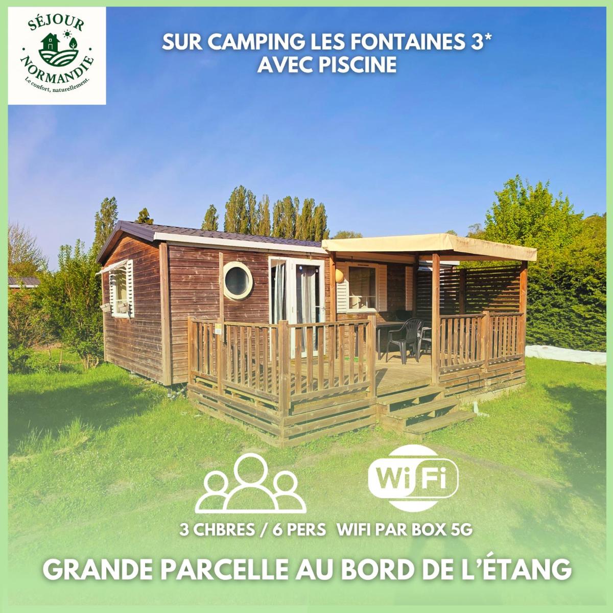 Séjour Normandie - Mobilhome basic 3ch-6p avec WiFi dans l'Eure